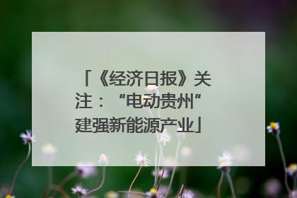 《经济日报》关注：“电动贵州”建强新能源产业