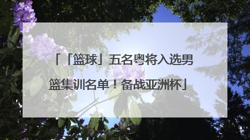 「篮球」五名粤将入选男篮集训名单！备战亚洲杯