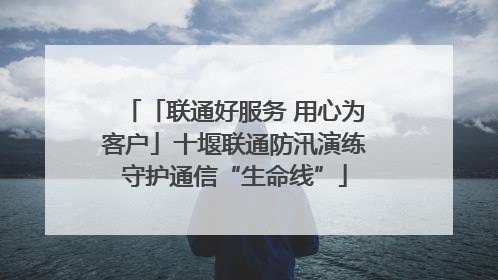 「联通好服务 用心为客户」十堰联通防汛演练守护通信“生命线”