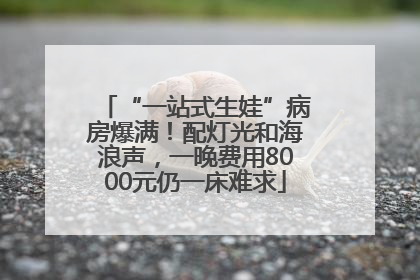 “一站式生娃”病房爆满！配灯光和海浪声，一晚费用8000元仍一床难求