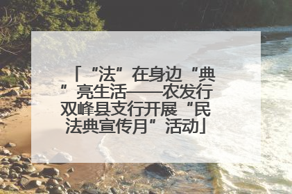 “法”在身边“典”亮生活——农发行双峰县支行开展“民法典宣传月”活动