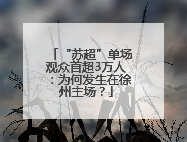 “苏超”单场观众首超3万人：为何发生在徐州主场？