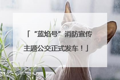 “蓝焰号”消防宣传主题公交正式发车！