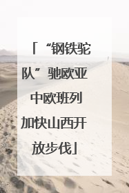 “钢铁驼队”驰欧亚 中欧班列加快山西开放步伐
