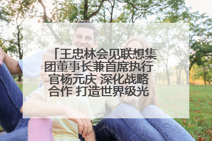 王忠林会见联想集团董事长兼首席执行官杨元庆 深化战略合作 打造世界级光电子信息产业集群