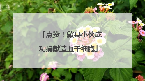 点赞！歙县小伙成功捐献造血干细胞