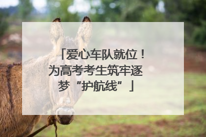 爱心车队就位！为高考考生筑牢逐梦“护航线”