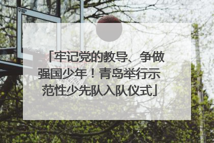 牢记党的教导、争做强国少年！青岛举行示范性少先队入队仪式
