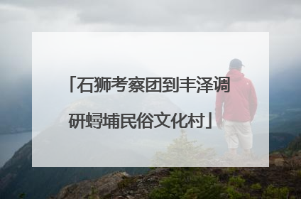 石狮考察团到丰泽调研蟳埔民俗文化村