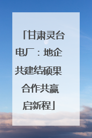甘肃灵台电厂：地企共建结硕果 合作共赢启新程