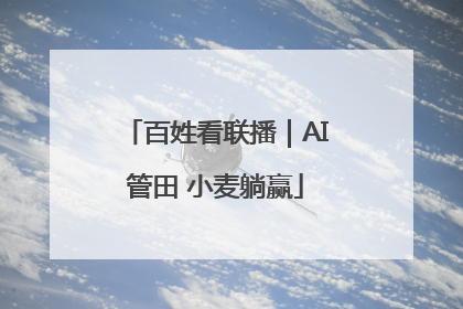 百姓看联播｜AI管田 小麦躺赢