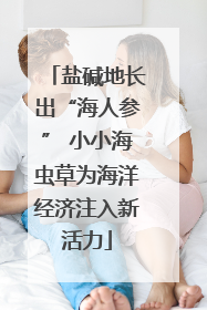 盐碱地长出“海人参” 小小海虫草为海洋经济注入新活力