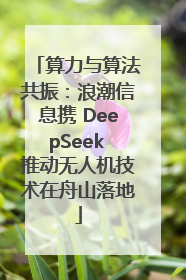 算力与算法共振：浪潮信息携 DeepSeek 推动无人机技术在舟山落地