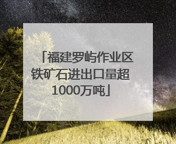 福建罗屿作业区铁矿石进出口量超1000万吨
