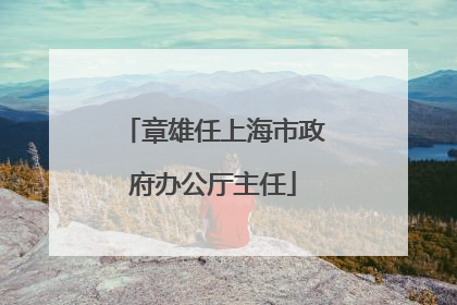 章雄任上海市政府办公厅主任