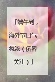 端午到，海外节日气氛浓（侨界关注）
