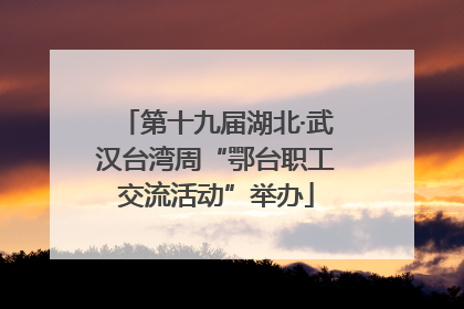 第十九届湖北·武汉台湾周“鄂台职工交流活动”举办