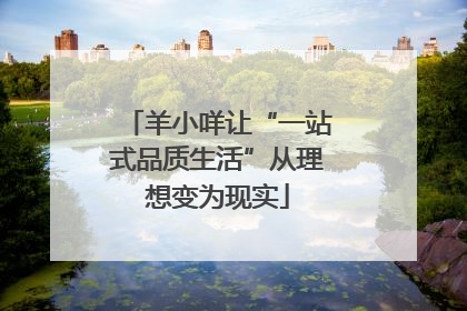 羊小咩让“一站式品质生活”从理想变为现实