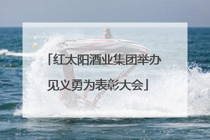 红太阳酒业集团举办见义勇为表彰大会