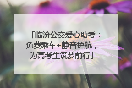 临汾公交爱心助考：免费乘车+静音护航，为高考生筑梦前行