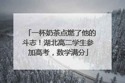 一杯奶茶点燃了他的斗志！湖北高二学生参加高考，数学满分