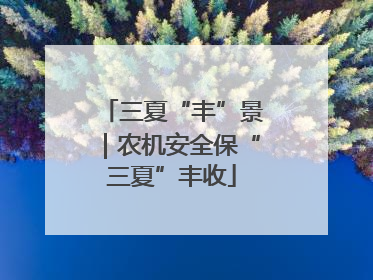 三夏“丰”景｜农机安全保“三夏”丰收