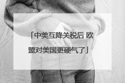 中美互降关税后 欧盟对美国更硬气了