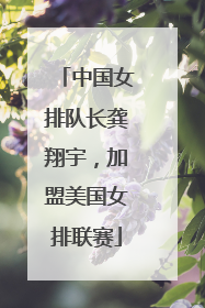 中国女排队长龚翔宇，加盟美国女排联赛