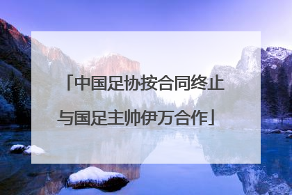 中国足协按合同终止与国足主帅伊万合作