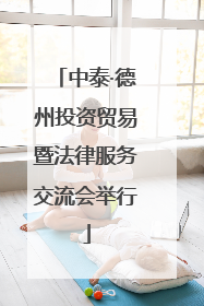 中泰·德州投资贸易暨法律服务交流会举行