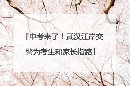 中考来了！武汉江岸交警为考生和家长指路