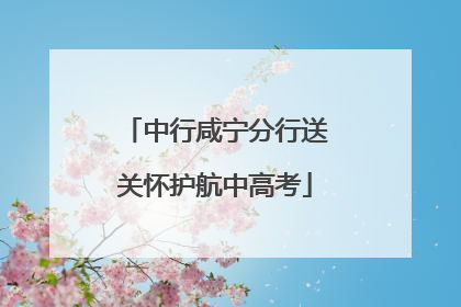 中行咸宁分行送关怀护航中高考