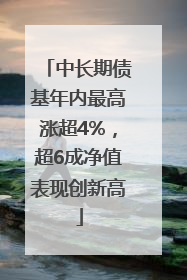 中长期债基年内最高涨超4%，超6成净值表现创新高
