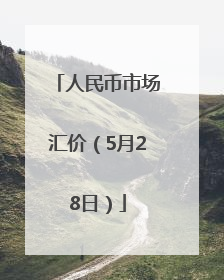 人民币市场汇价（5月28日）