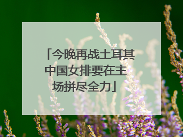 今晚再战土耳其 中国女排要在主场拼尽全力