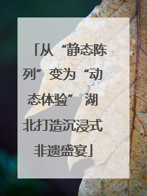 从“静态陈列”变为“动态体验” 湖北打造沉浸式非遗盛宴