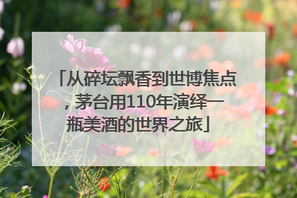 从碎坛飘香到世博焦点，茅台用110年演绎一瓶美酒的世界之旅