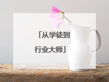 从学徒到行业大师