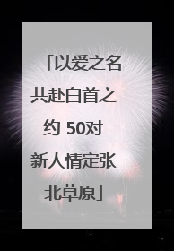 以爱之名共赴白首之约 50对新人情定张北草原