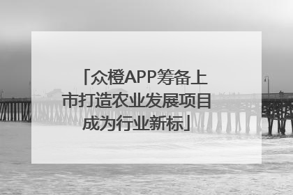 众橙APP筹备上市打造农业发展项目成为行业新标