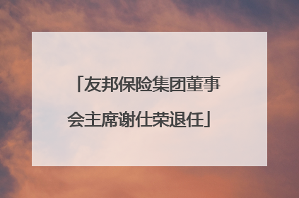 友邦保险集团董事会主席谢仕荣退任