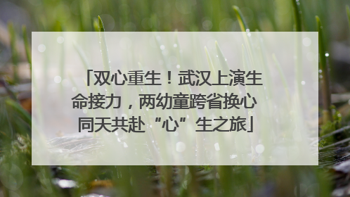 双心重生！武汉上演生命接力，两幼童跨省换心同天共赴“心”生之旅