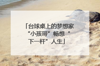 台球桌上的梦想家 “小孩哥”畅想“下一杆”人生