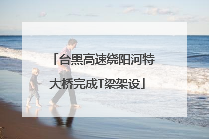 台黑高速绕阳河特大桥完成T梁架设