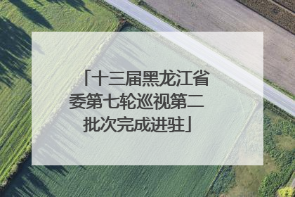 十三届黑龙江省委第七轮巡视第二批次完成进驻