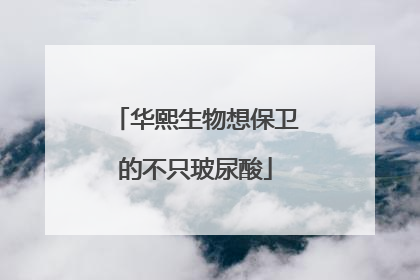华熙生物想保卫的不只玻尿酸