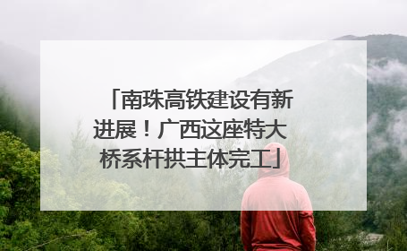 南珠高铁建设有新进展！广西这座特大桥系杆拱主体完工