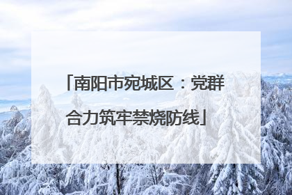 南阳市宛城区：党群合力筑牢禁烧防线