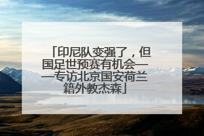 印尼队变强了，但国足世预赛有机会——专访北京国安荷兰籍外教杰森