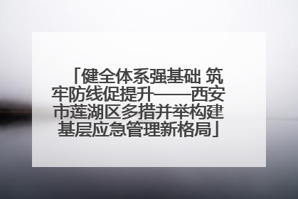 健全体系强基础 筑牢防线促提升——西安市莲湖区多措并举构建基层应急管理新格局